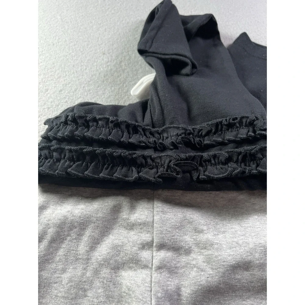 Carters 18 Months Baby Toddler Girl 2-Pk Ruffle-Detail Cotton Pants Grey & Black